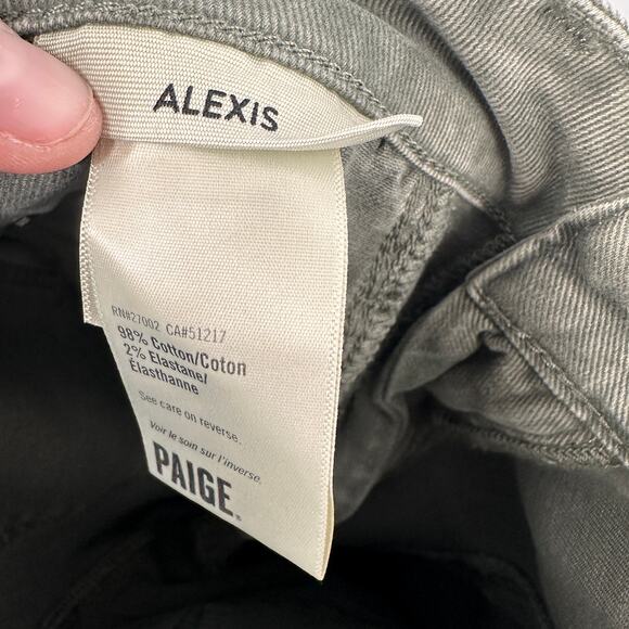 PAIGE DENIM NWT Alexis Cargo Barrel Leg Pant in Vintage Ivy Green // 25 - Picture 10 of 13
